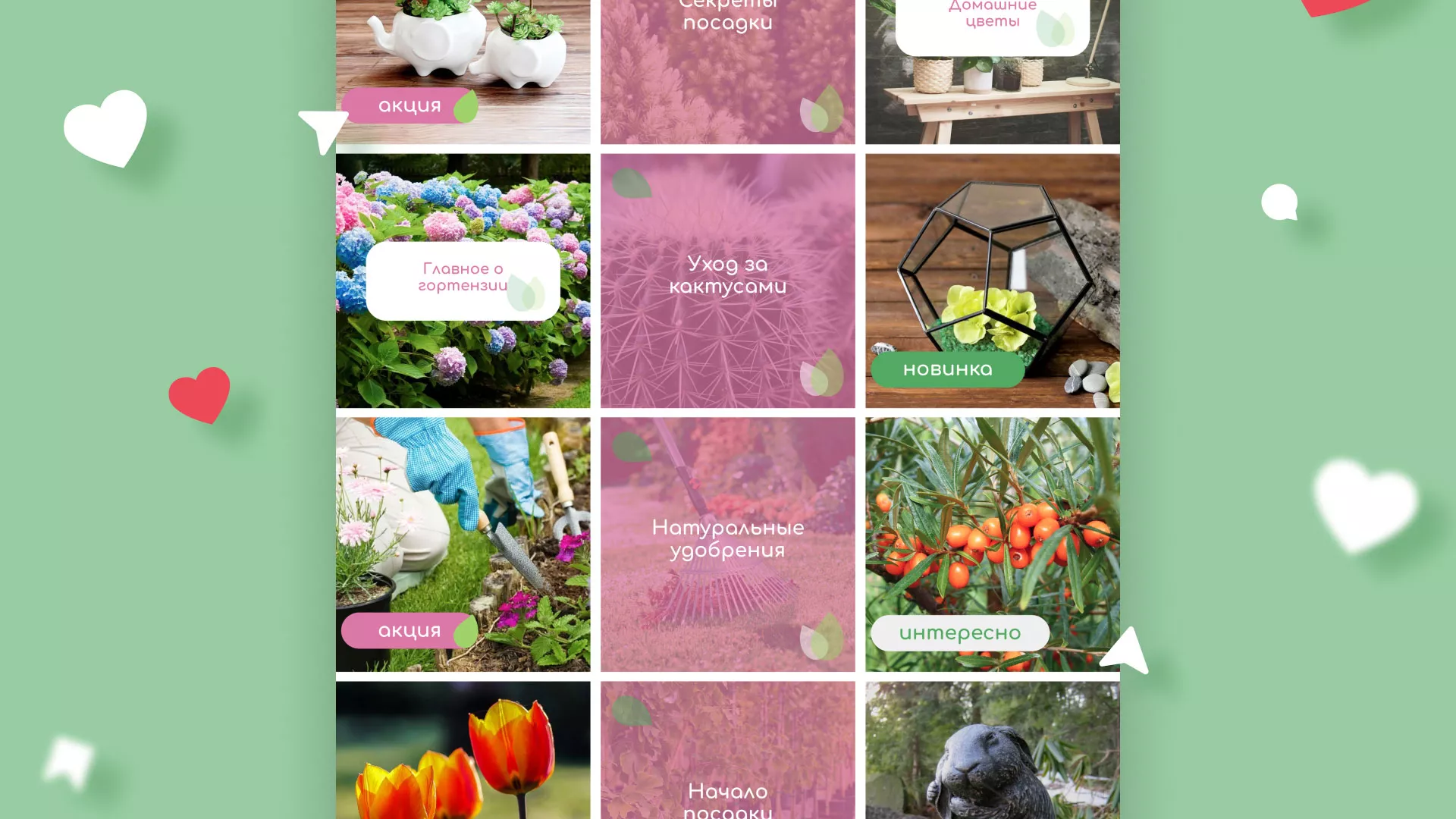 Разработка оформления профиля Instagram для магазина «Floraint» в Бердске