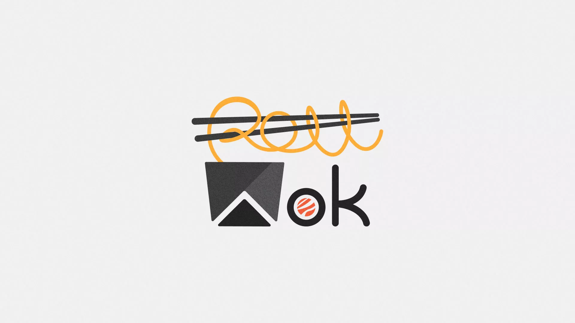 Разработка логотипа суши-бара «Roll Wok Club» в Бердске